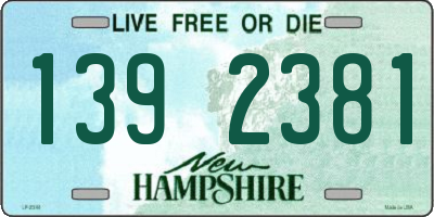 NH license plate 1392381