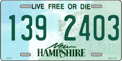 NH license plate 1392403
