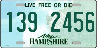 NH license plate 1392456