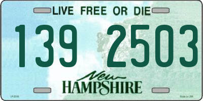 NH license plate 1392503