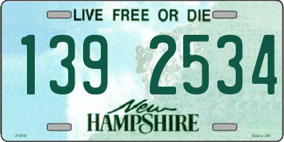 NH license plate 1392534