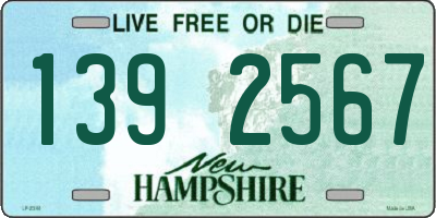 NH license plate 1392567