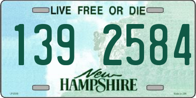 NH license plate 1392584
