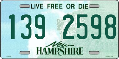 NH license plate 1392598