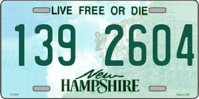 NH license plate 1392604