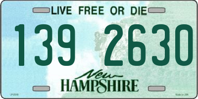 NH license plate 1392630