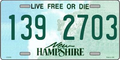 NH license plate 1392703