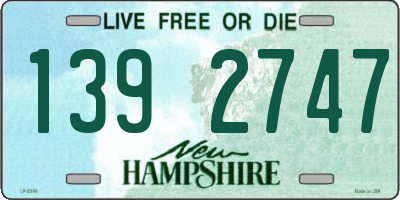 NH license plate 1392747