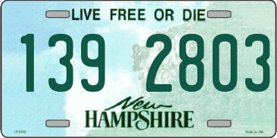 NH license plate 1392803