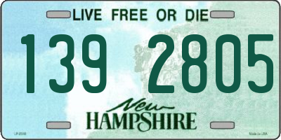 NH license plate 1392805