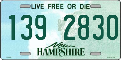 NH license plate 1392830