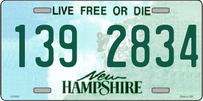 NH license plate 1392834