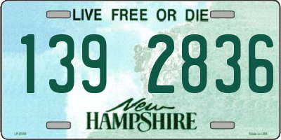 NH license plate 1392836