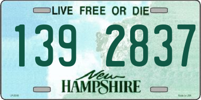 NH license plate 1392837
