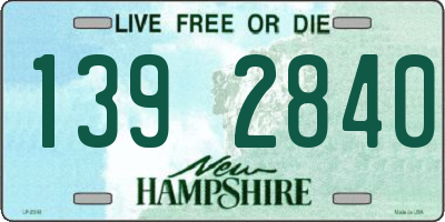 NH license plate 1392840