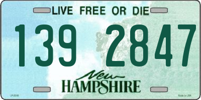NH license plate 1392847