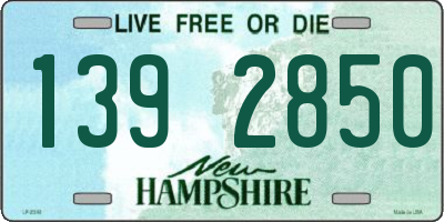 NH license plate 1392850