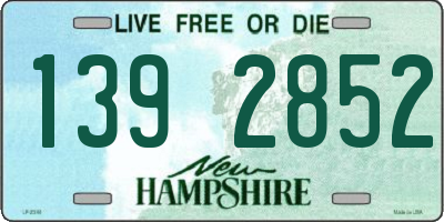 NH license plate 1392852
