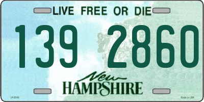 NH license plate 1392860