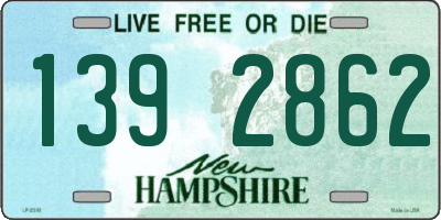 NH license plate 1392862