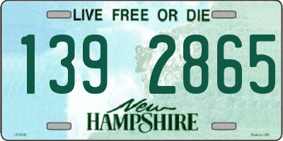 NH license plate 1392865