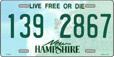 NH license plate 1392867