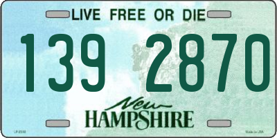 NH license plate 1392870