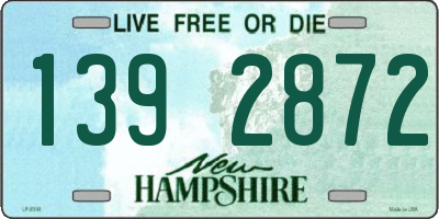NH license plate 1392872