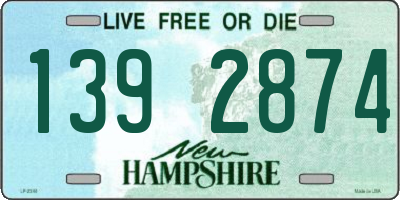 NH license plate 1392874