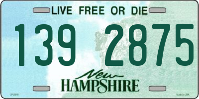 NH license plate 1392875
