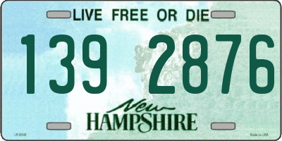 NH license plate 1392876