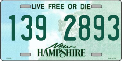 NH license plate 1392893