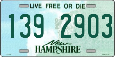 NH license plate 1392903