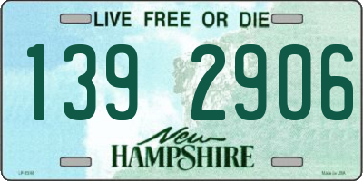 NH license plate 1392906
