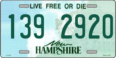 NH license plate 1392920