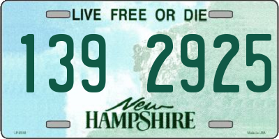 NH license plate 1392925