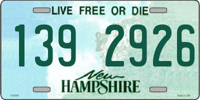 NH license plate 1392926