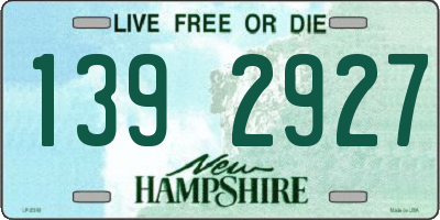 NH license plate 1392927