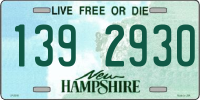 NH license plate 1392930