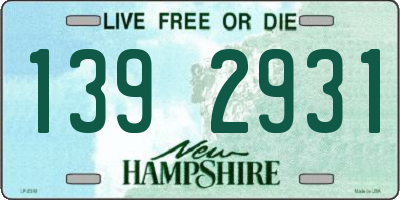 NH license plate 1392931