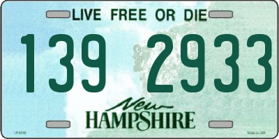NH license plate 1392933