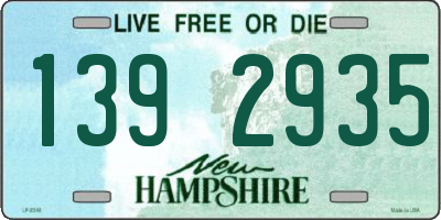 NH license plate 1392935