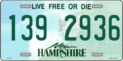 NH license plate 1392936