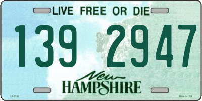 NH license plate 1392947