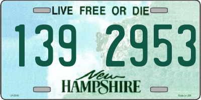 NH license plate 1392953