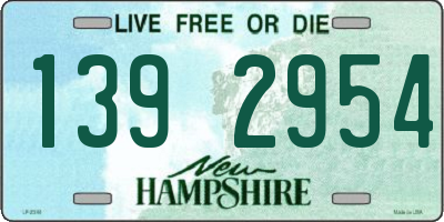 NH license plate 1392954