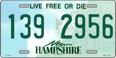 NH license plate 1392956