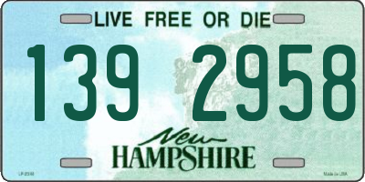 NH license plate 1392958