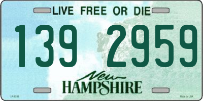 NH license plate 1392959