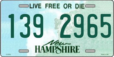 NH license plate 1392965